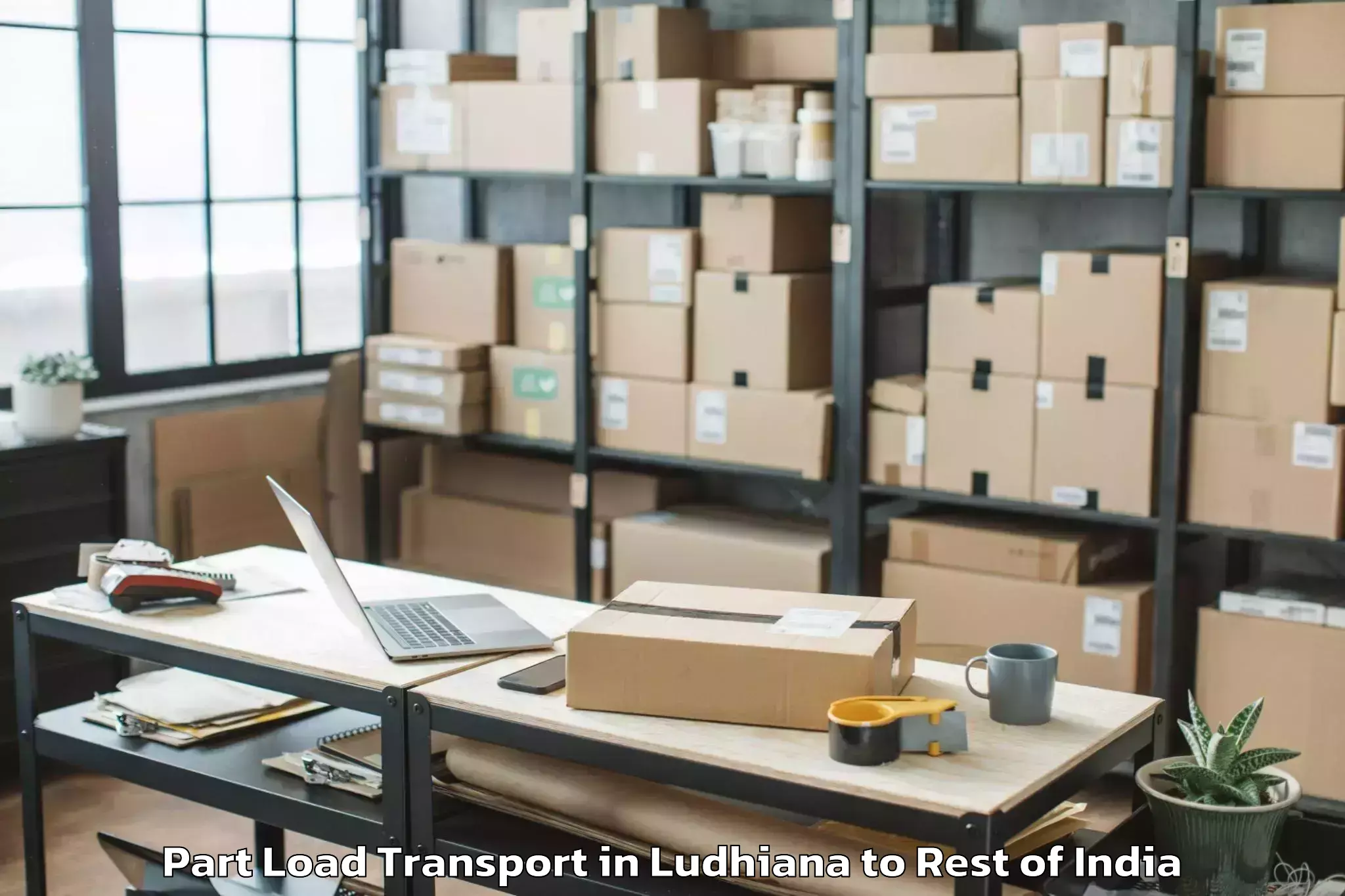 Top Ludhiana to Boleng Part Load Transport Available